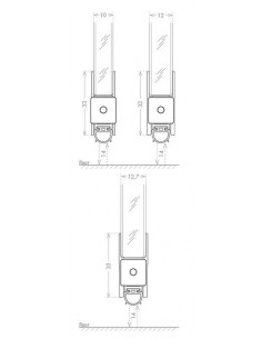 Αεροστόπ GLASS BOTTOM για ανοιγόμενες γυάλινες πόρτες 2