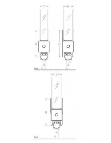 Αεροστόπ GLASS BOTTOM για ανοιγόμενες γυάλινες πόρτες