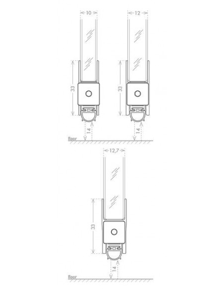 Αεροστόπ GLASS BOTTOM για ανοιγόμενες γυάλινες πόρτες