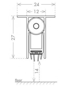 Automatic air-stop with ear for armored door 2