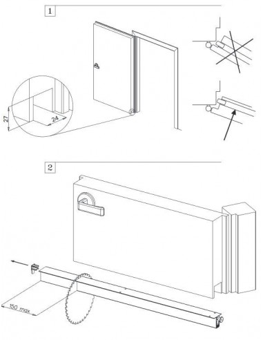 Automatic air-stop with ear for armored door