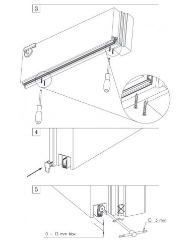 Automatic air-stop with ear for armored door