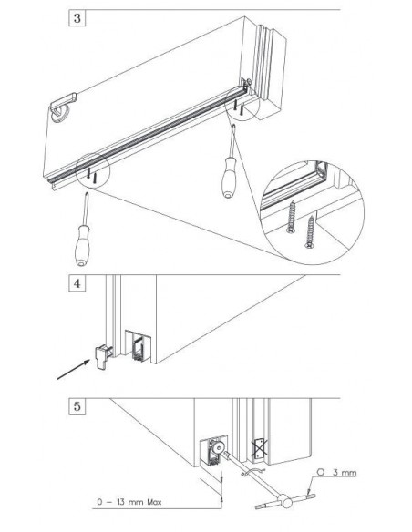 Automatic air-stop with ear for armored door