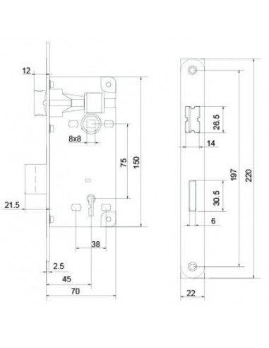 Κλειδαριά μεσόθυρας 