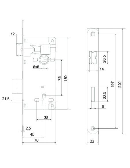 Magnetic lock for internal door