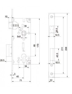 Lock for internal door 2