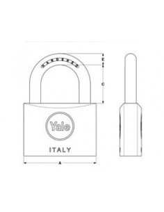 Λουκέτο ορειχάλκινο με διπλό κλείδωμα 2