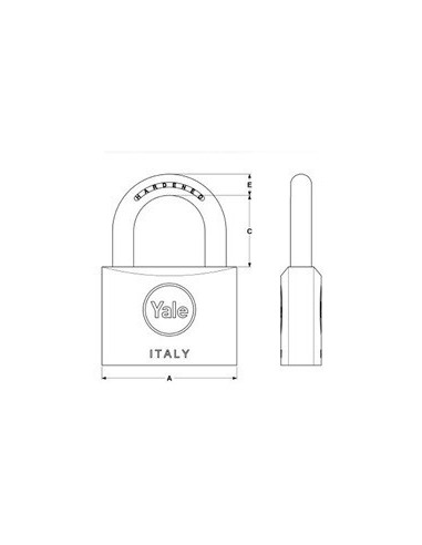 Λουκέτο ορειχάλκινο με διπλό κλείδωμα