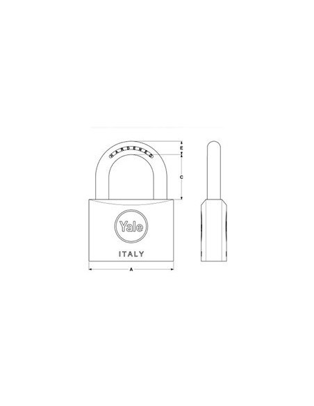 Λουκέτο ορειχάλκινο με διπλό κλείδωμα