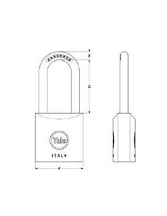 Λουκέτο ορειχάλκινο με διπλό κλείδωμα 2