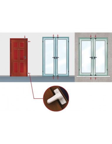 Safety hinged doors and windows and plastic EXTRA LOCK