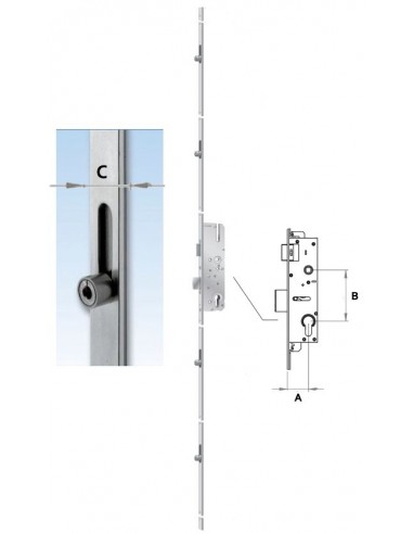 TOPGEAR DOMUS 5-Point Security Grip with adjustable tongue, EURO 16 (perimeter)