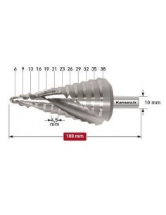 Φρέζες διαβάθμισης 4-12mm Karnasch Γερμανίας HSS-XE(κοβαλτίου)