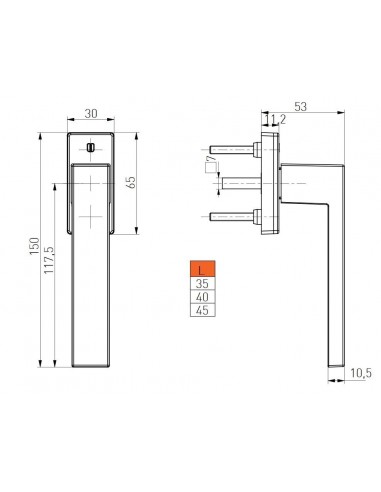 Λαβές (πόμολα) παραθύρου TREND Dallas