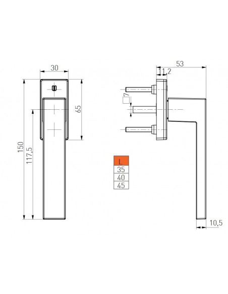 Λαβές (πόμολα) παραθύρου TREND Dallas