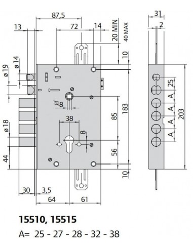 Κλειδαριά Ηλεκτρική θωρακισμένης, με κύλινδρο & ηλεκτρικό κυπρί