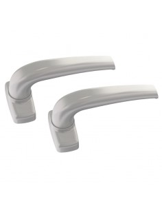 Double handle aluminum handle with rosette for door 2