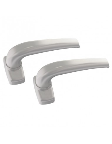 Double handle aluminum handle with rosette for door