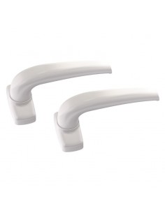 Double handle aluminum handle with rosette for door