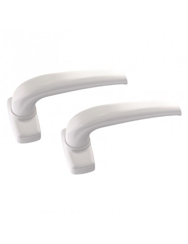 Double handle aluminum handle with rosette for door