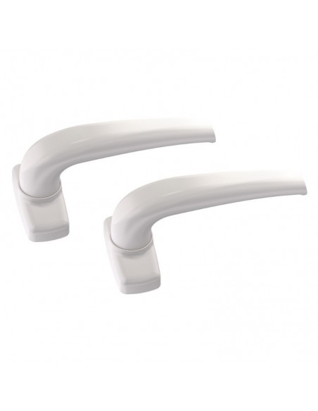 Double handle aluminum handle with rosette for door