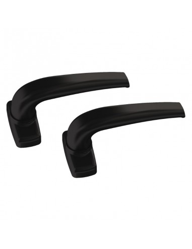 Double handle aluminum handle with rosette for door