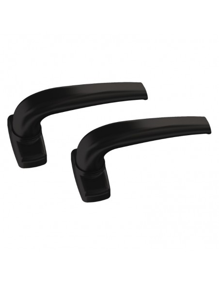 Double handle aluminum handle with rosette for door