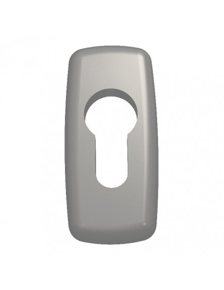 Double handle aluminum handle with rosette for door