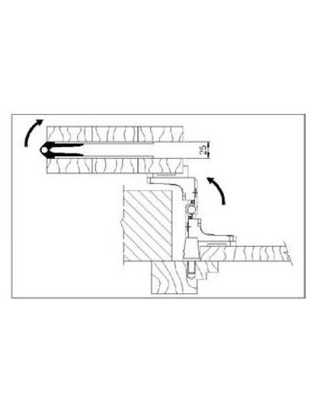 Hinge for four-leaf shutter