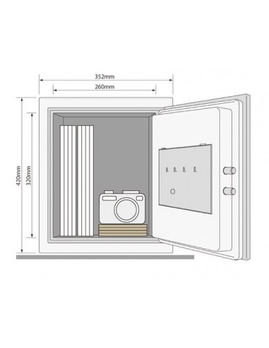 ΧΡΗΜΑΤΟΚΙΒΩΤΙΟ YALE LARGE DOCUMENT FIRE SAFE - YYFM/420/FG2/B