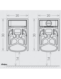 Αεροστόπ DECIBEL για πόρτες αλουμινίου/μεταλλικές/ξύλου/PVC 2