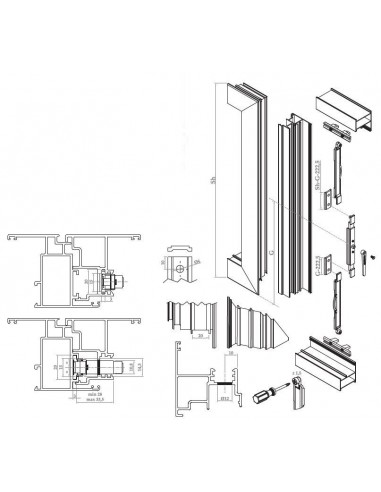 Σύρτης 2ου φύλλου για CE παράθυρα και πόρτες αλουμινίου