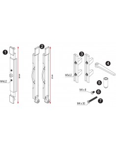 Σύρτης 2ου φύλλου για παράθυρα και πόρτες αλουμινίου 2