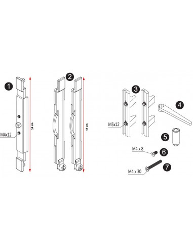 Σύρτης 2ου φύλλου για CE παράθυρα και πόρτες αλουμινίου