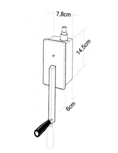 Crank for lifting mechanism for legacy roll 2