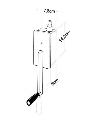 Crank for lifting mechanism for legacy roll