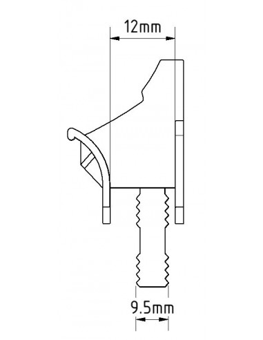 Οδηγός εισόδου L 11mm για ρολά στόρια (παντζούρια)