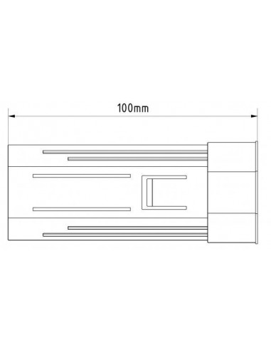 PVC octagonal cup Ø40 Ø28 (L 100)