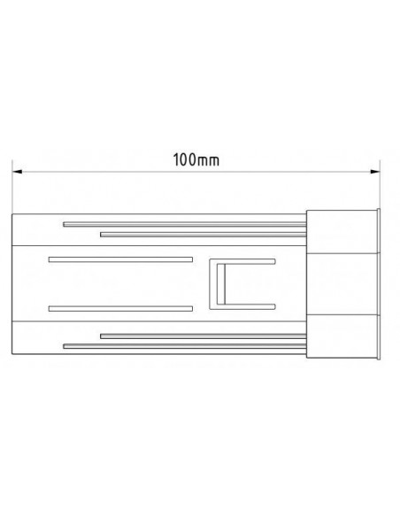 PVC octagonal cup Ø40 Ø28 (L 100)
