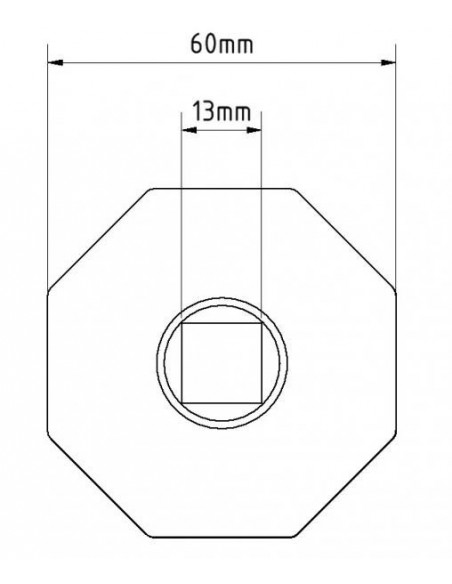 PVC Κούπα με τετράγωνη τρύπα για ρολά στόρια (παντζούρια)