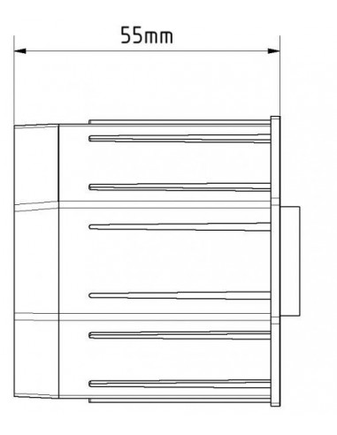 PVC Κούπα με τετράγωνη τρύπα για ρολά στόρια (παντζούρια)
