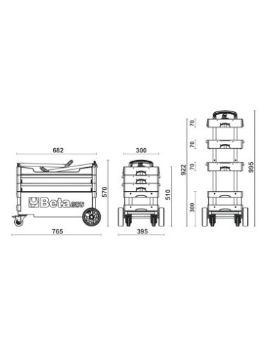  Πτυσσόμενο τρόλεϊ εργαλείων για εξωτερικές εργασίες