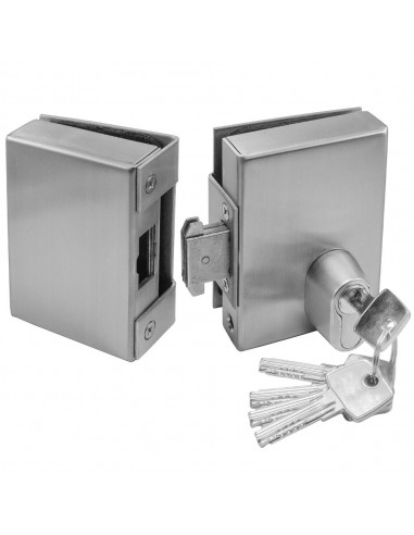 Κλειδαριά ασφαλείας Γάντζου γυάλινης πόρτας, με κύλινδρο πρόσθετη GEVY