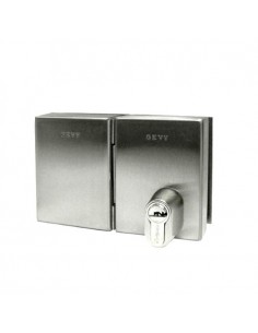 Glass door lock with additional security cylinder GEVY 2