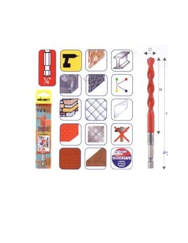 Profi Multicut - Τρυπάνια πολλαπλών χρήσεων με εξάγωνο στέλεχος 1/4"