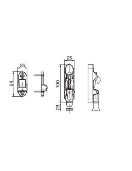 Στοπ στήριγμα με ενσωματωμένη προσθήκη για παντζούρι-ρολό μεταλλικό τύπου γάντζου