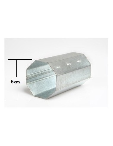 Μεταλλικός οκτάγωνος άξονας ρολού Φ60 γαλβανιζέ