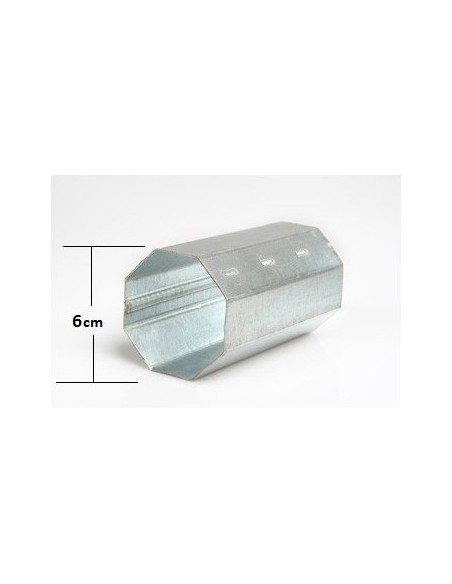 Μεταλλικός οκτάγωνος άξονας ρολού Φ60 γαλβανιζέ