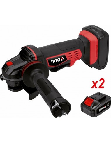 ΓΩΝΙΑΚΟΣ ΤΡΟΧΟΣ ΜΠΑΤΑΡΙΑΣ 18V 125MM SET 2X3AH YT-82828 YATO