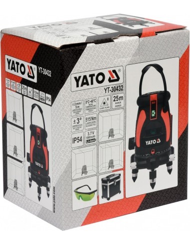 YATO YT-30432 Αυτοαλφαδιαζόμενο laser 5 γραμμών πράσινης (GREEN LASER) ακτίνας